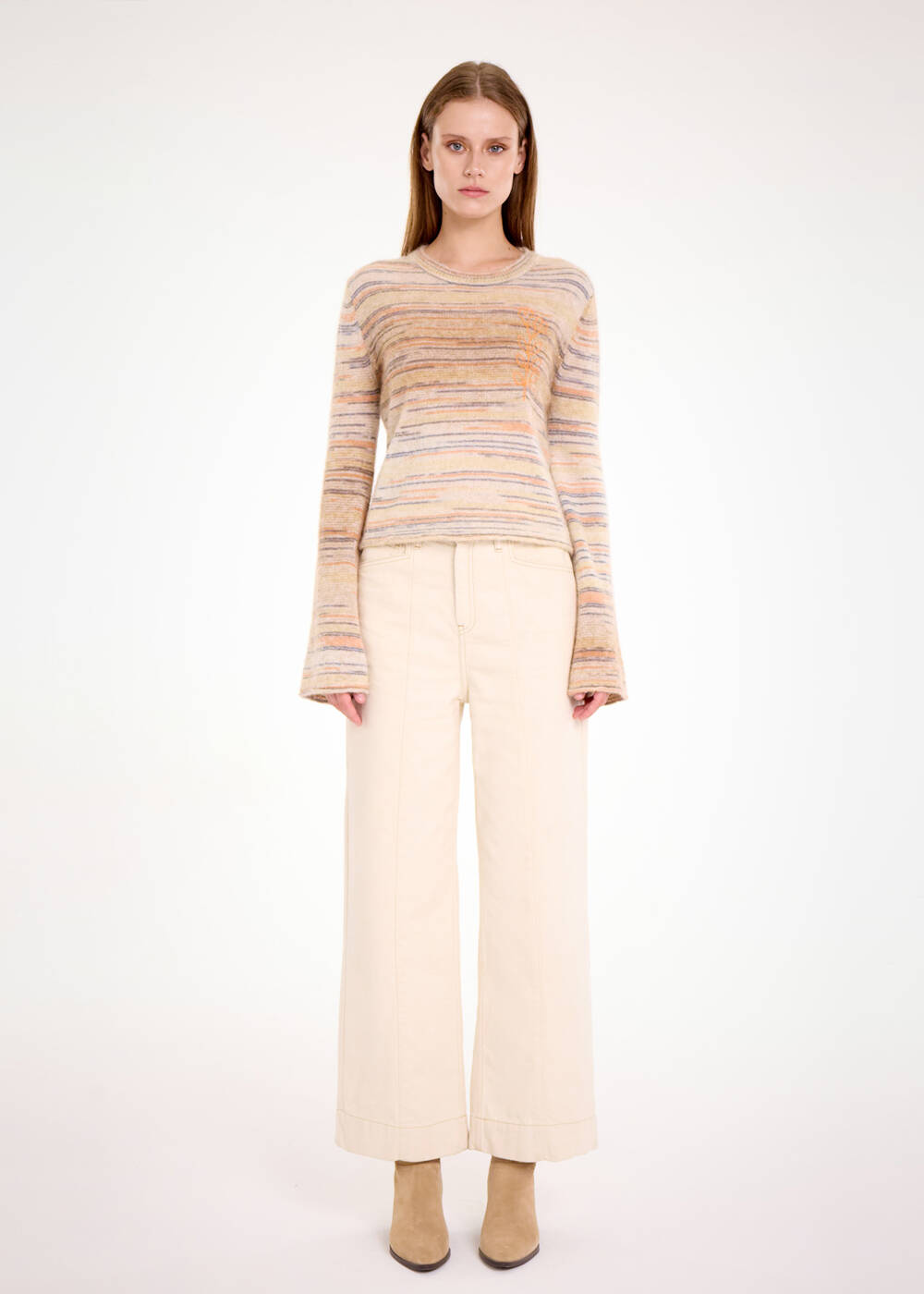 ALPACA BLEND PUMPKIN KNIT SWEATER - 2