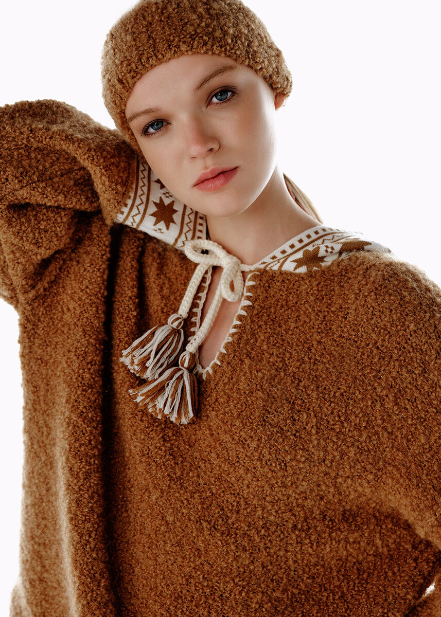 Alpaka Karışımlı Camel Headband - KNITSS