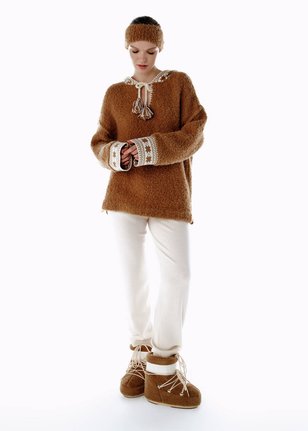 Alpaka Karışımlı Camel Headband - 2