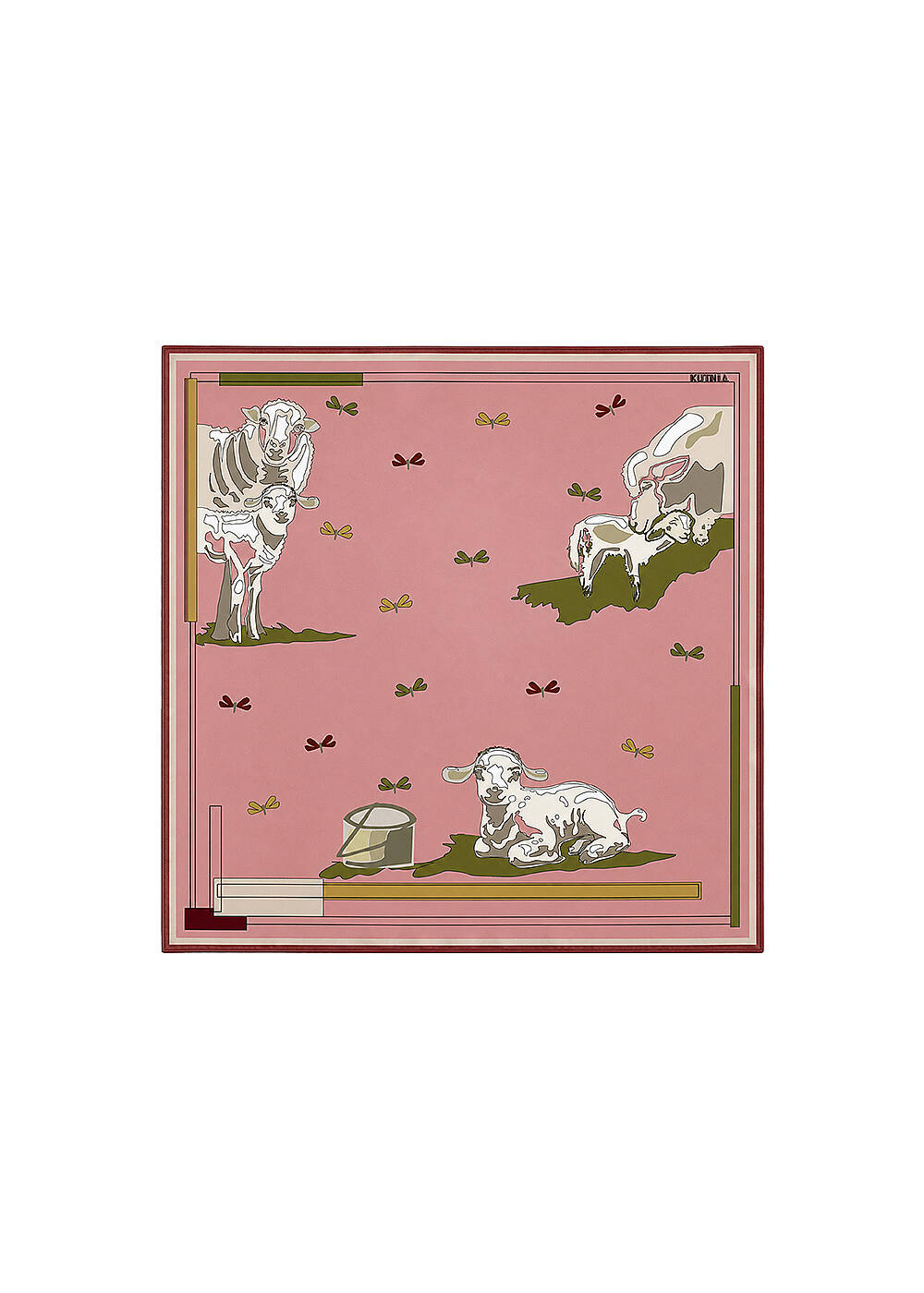 Annesinin Kuzusu Pembe İpek Fular - Kutnia - 1