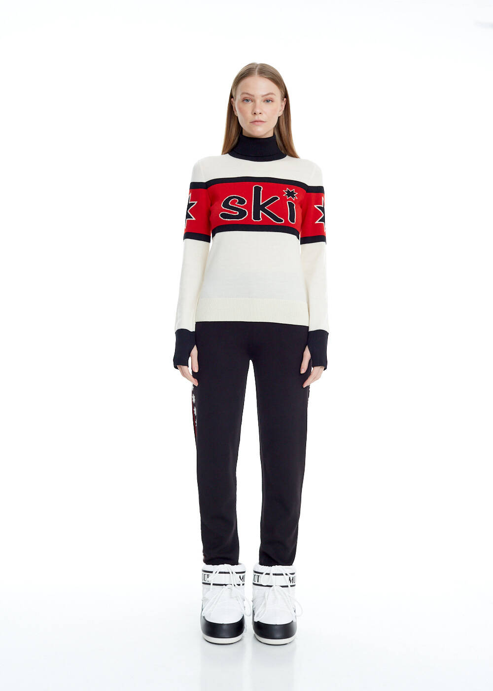 APRES SKI EMBROIDERIED EXTRAFINE MERINO WOOL SWEATER - 2