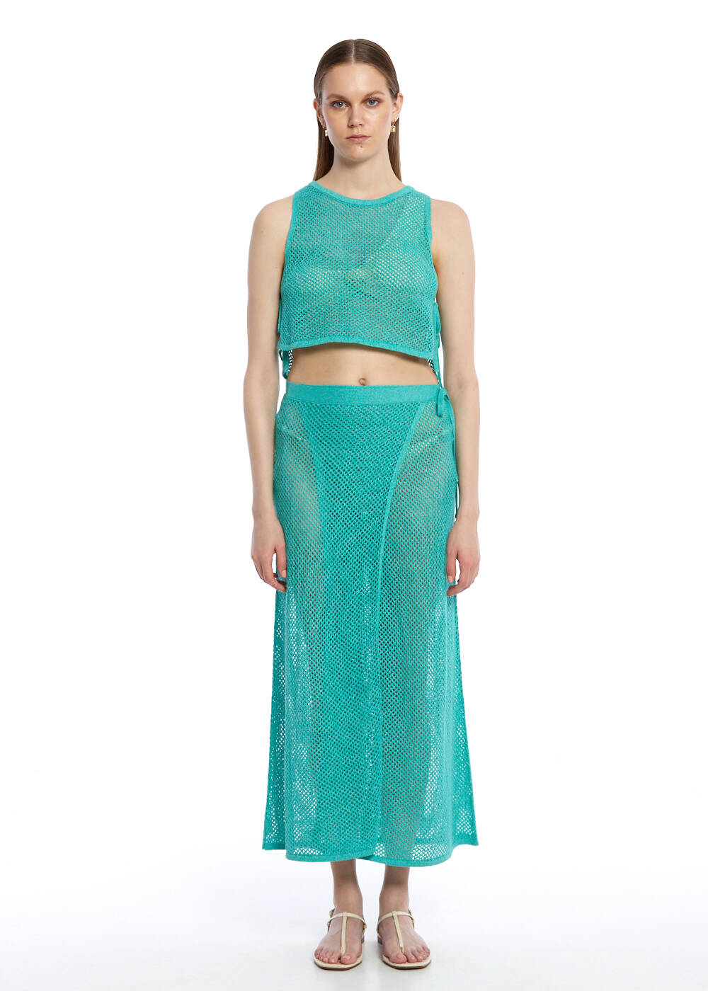 AQUA BEACHWEAR KNIT TOP - 2