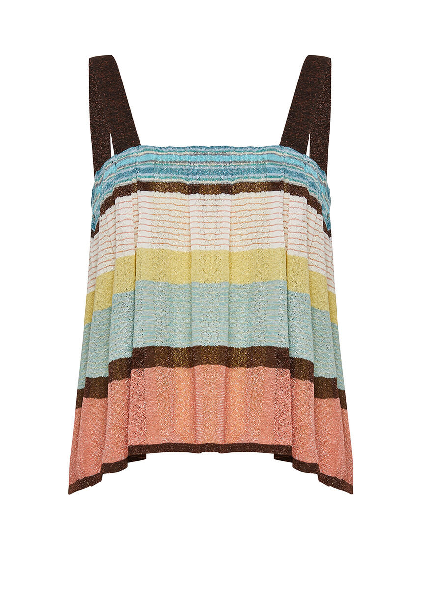 Askılı Çizgili Crop Triko Üst · 8
