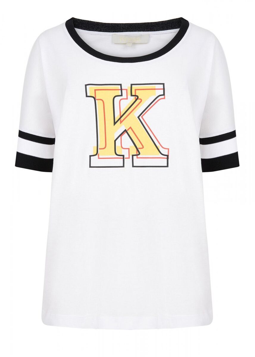 Baskılı Beyaz Pamuk T-Shirt · 6