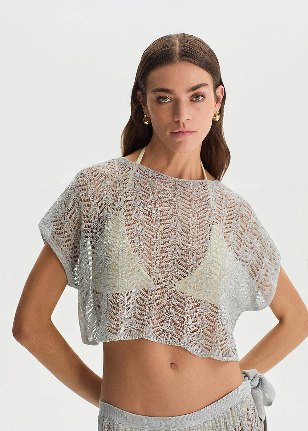 BEACHWEAR KNIT TOP WHITE - 1
