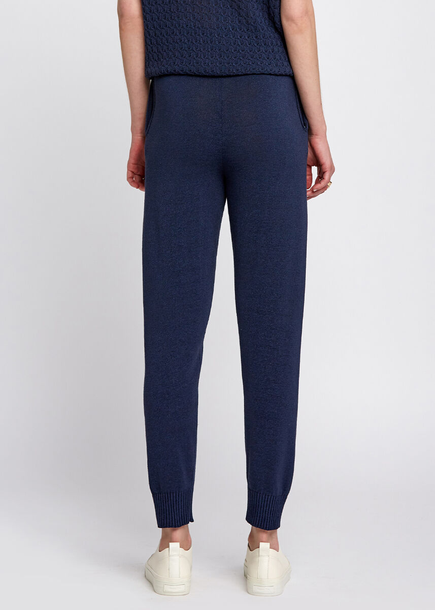 Beli Bağcıklı Lacivert Triko Jogging Pantolon · 3