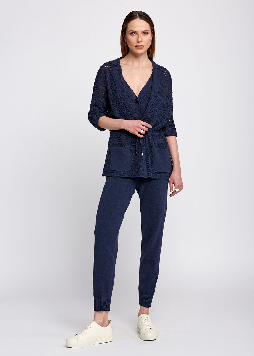 Beli Bağcıklı Lacivert Triko Jogging Pantolon · 5