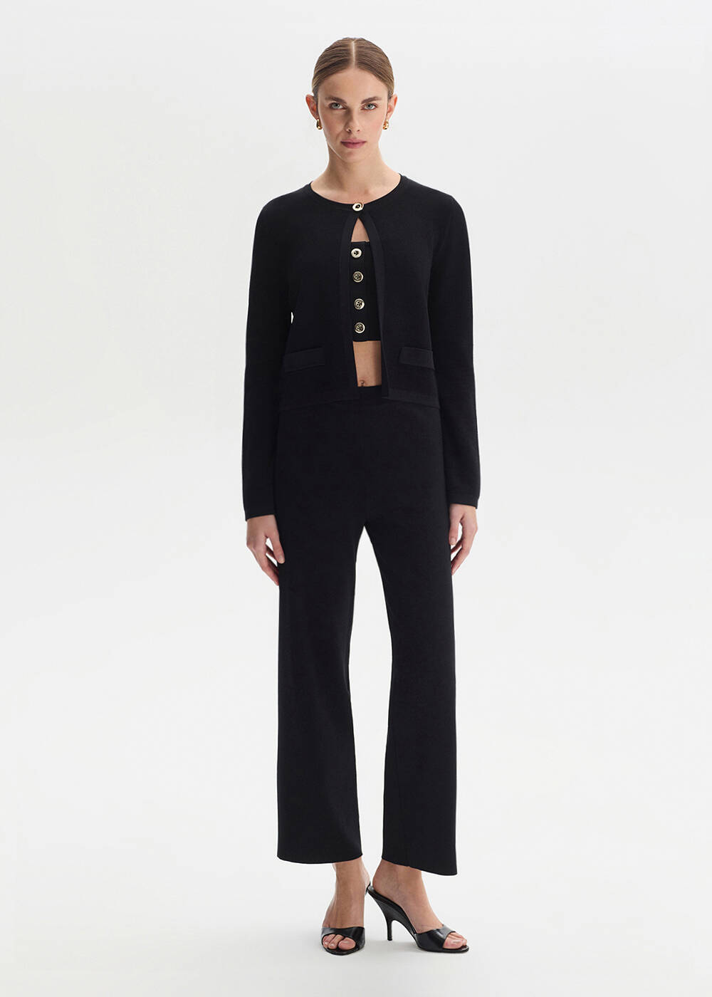 Black Regular Fıt Knıt Jacket - 2