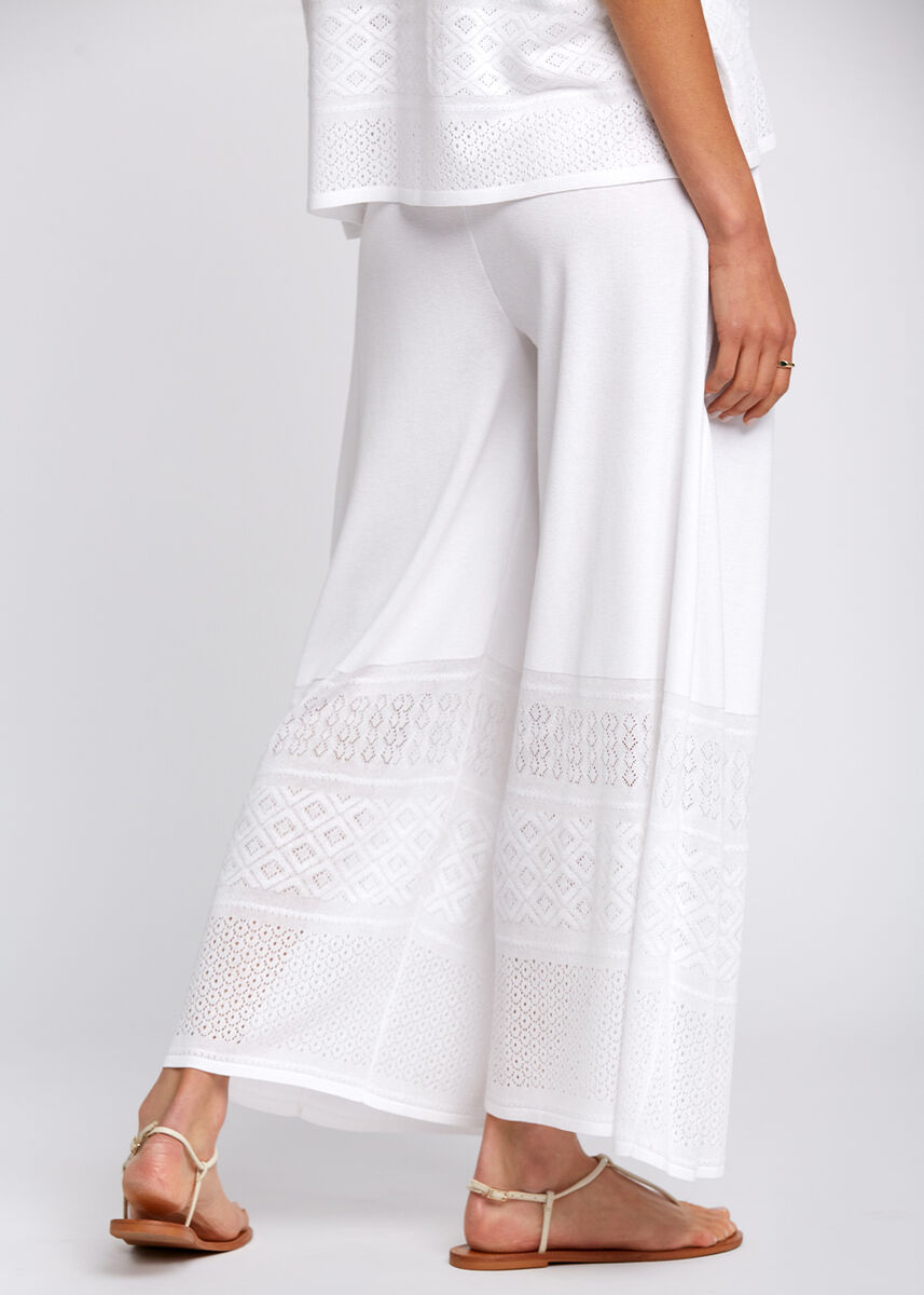 Bohem Tarz Crop Beyaz Triko Pantolon · 3