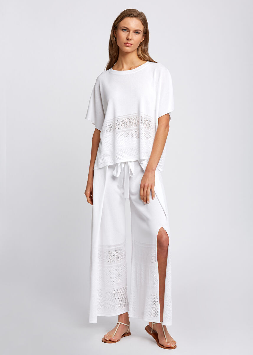 Bohem Tarz Crop Beyaz Triko Pantolon · 5