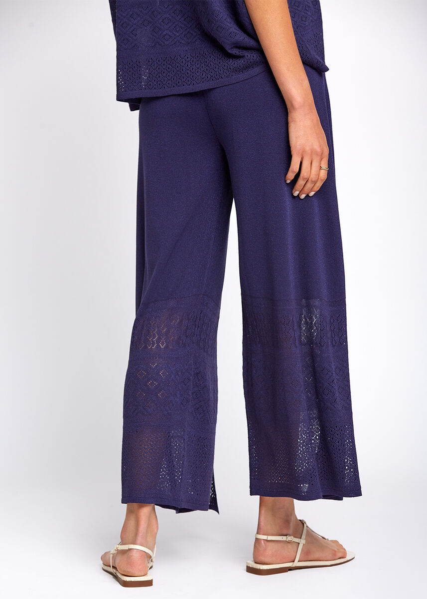 Bohem Tarz Crop Lacivert Triko Pantolon · 3
