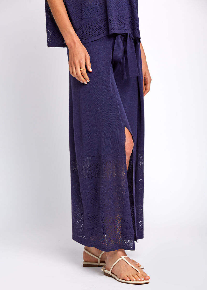 Bohem Tarz Crop Lacivert Triko Pantolon · 4