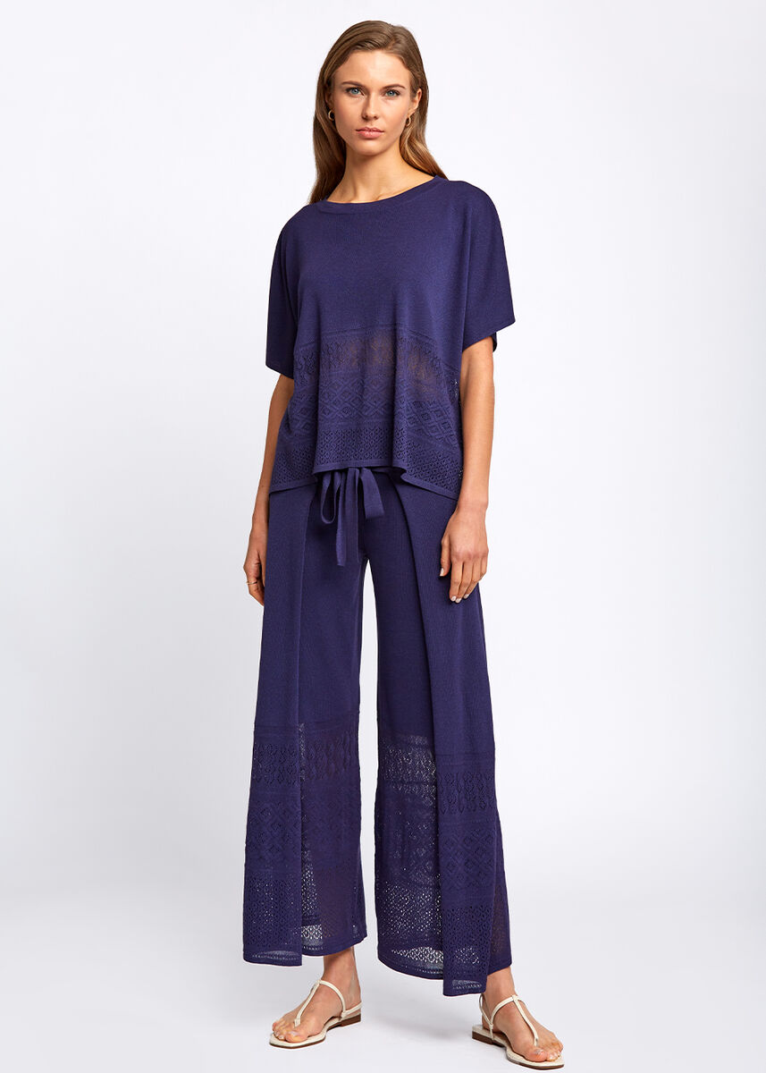 Bohem Tarz Crop Lacivert Triko Pantolon · 5