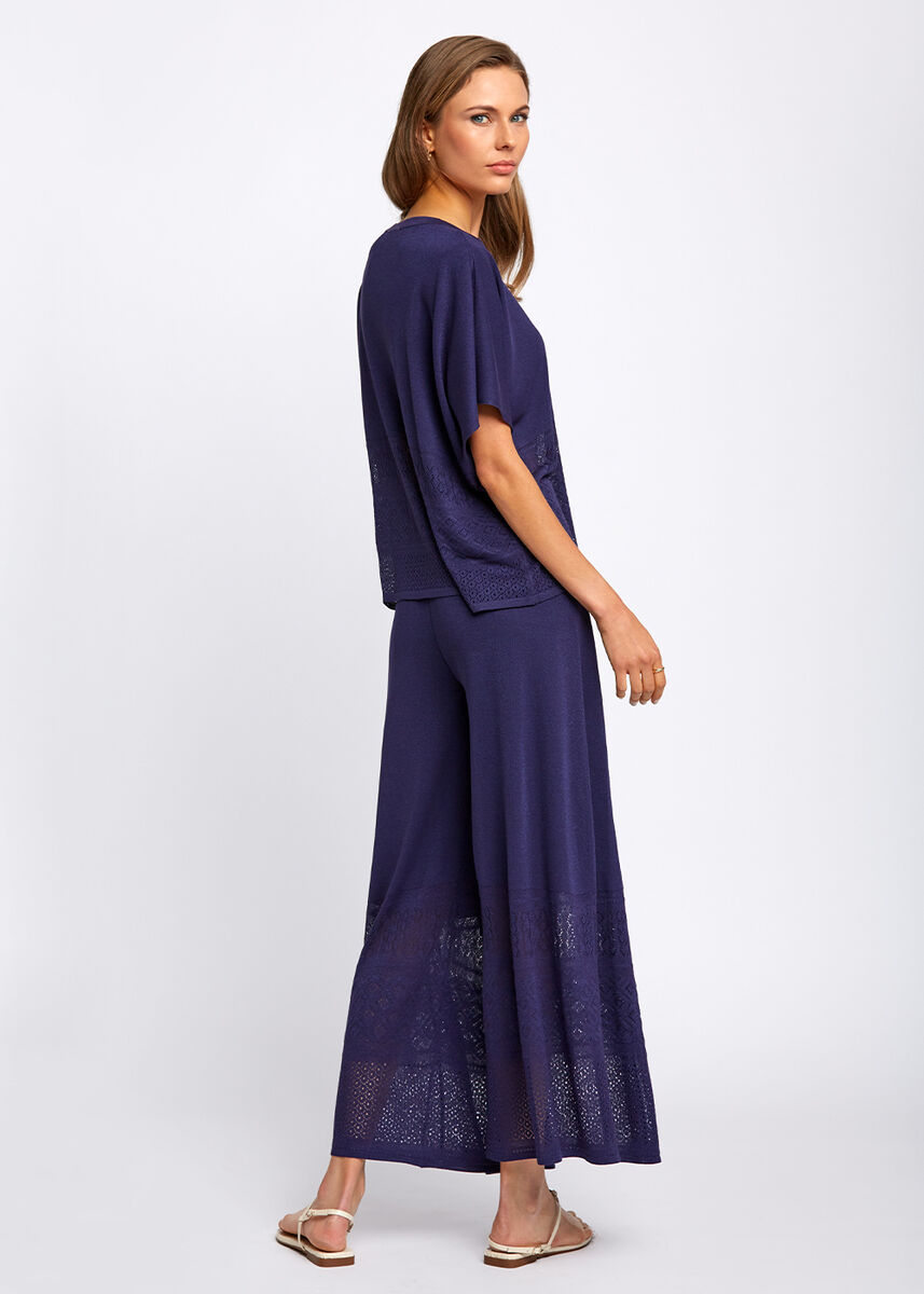Bohem Tarz Crop Lacivert Triko Pantolon · 6