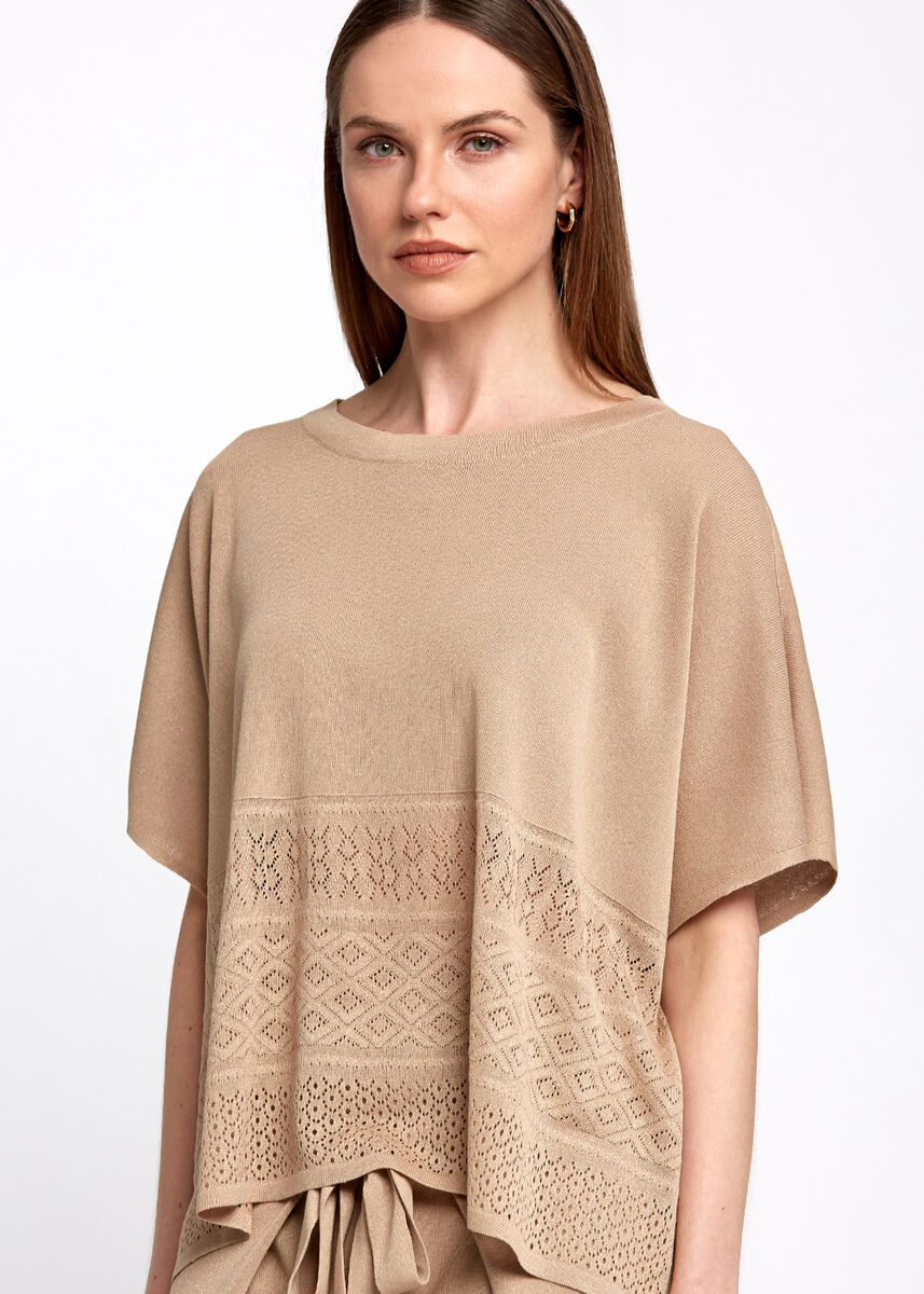 Bohem Tarz Oversize Bej Triko Üst · 6