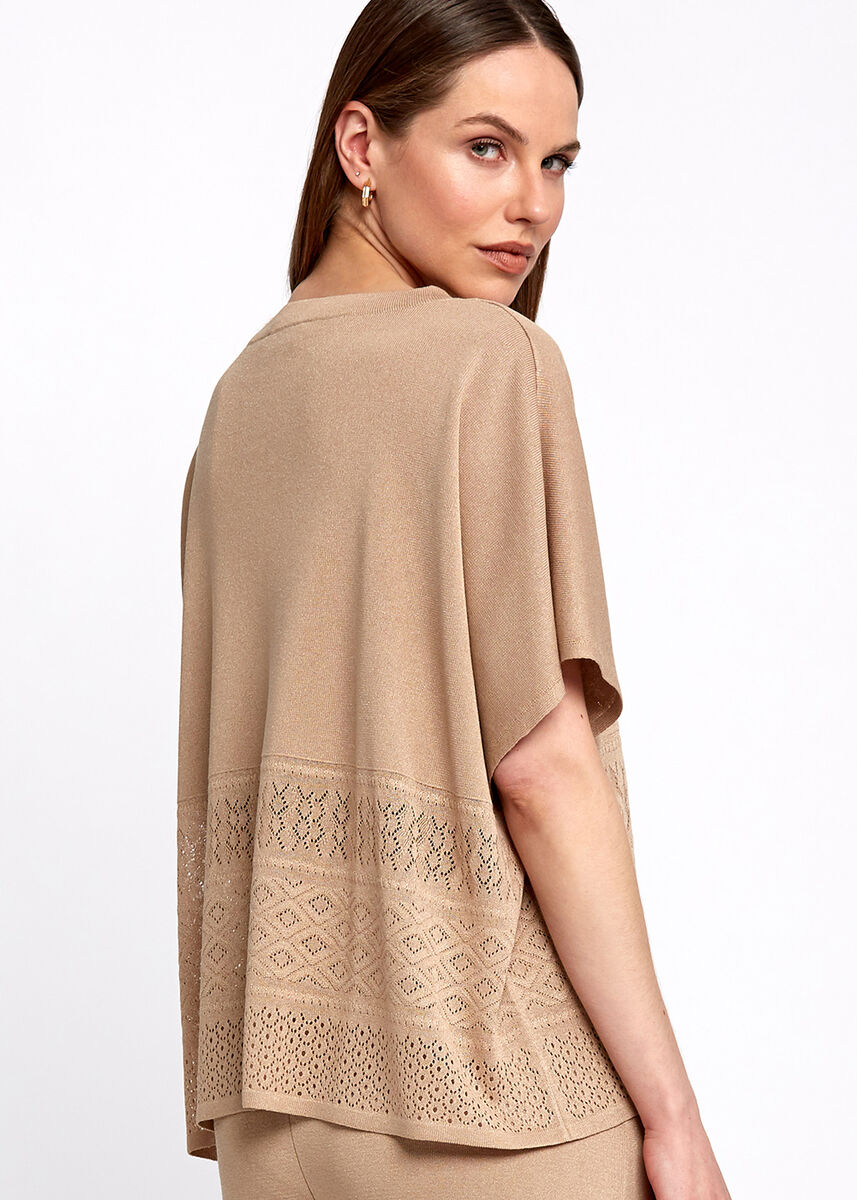 Bohem Tarz Oversize Bej Triko Üst · 7