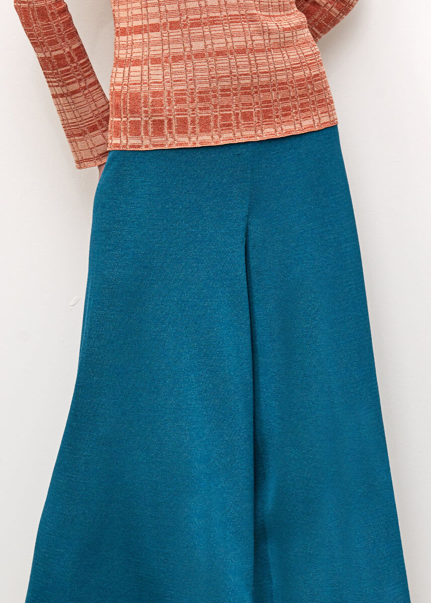 Bol Kesim Crop PETROL RENGİ Triko Pantolon · 6