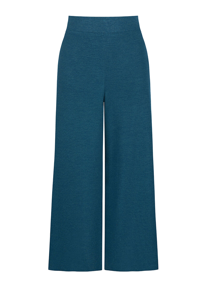 Bol Kesim Crop PETROL RENGİ Triko Pantolon · 8