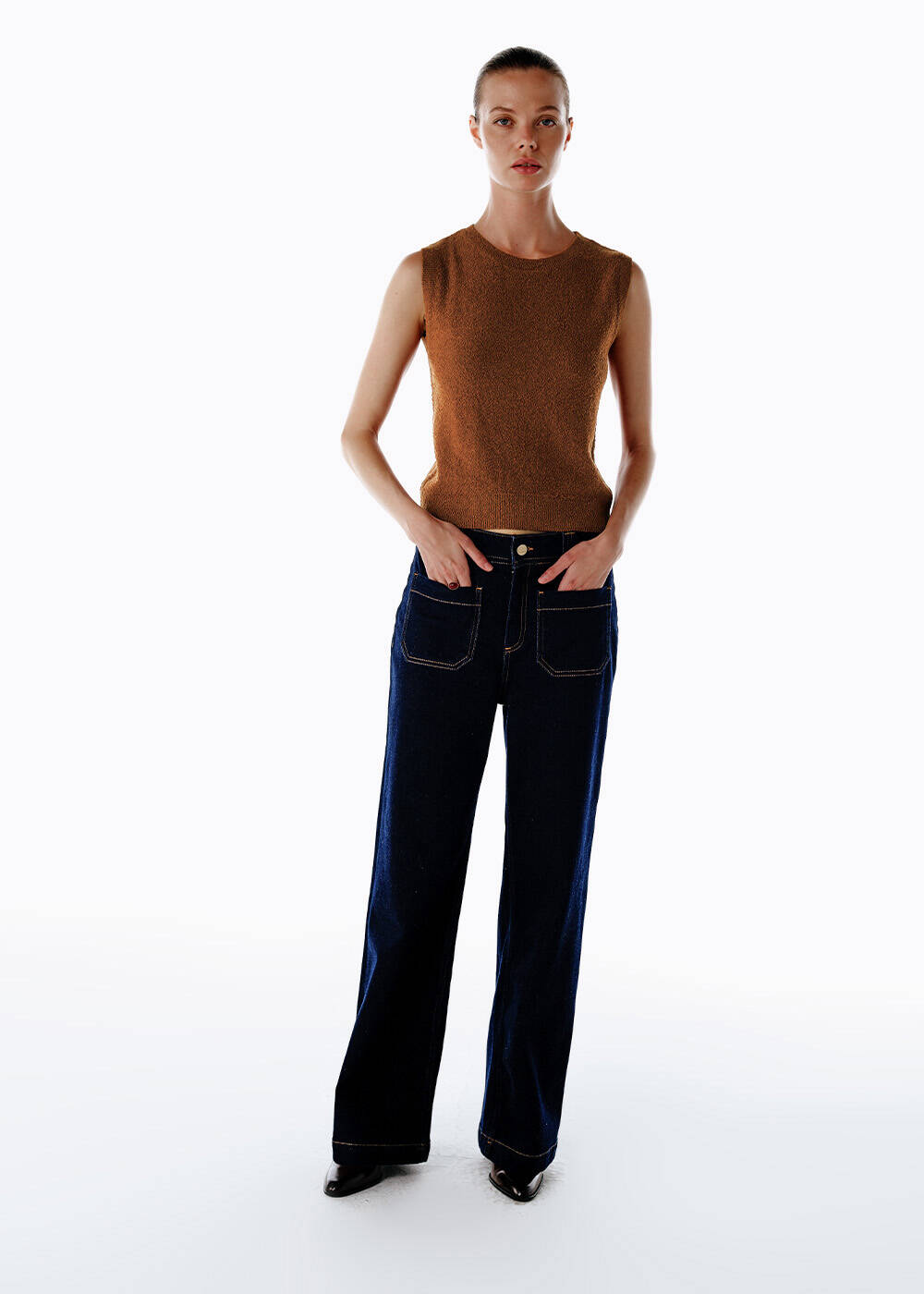 BOUCLÉ MERINO WOOL KNIT TOP - 2