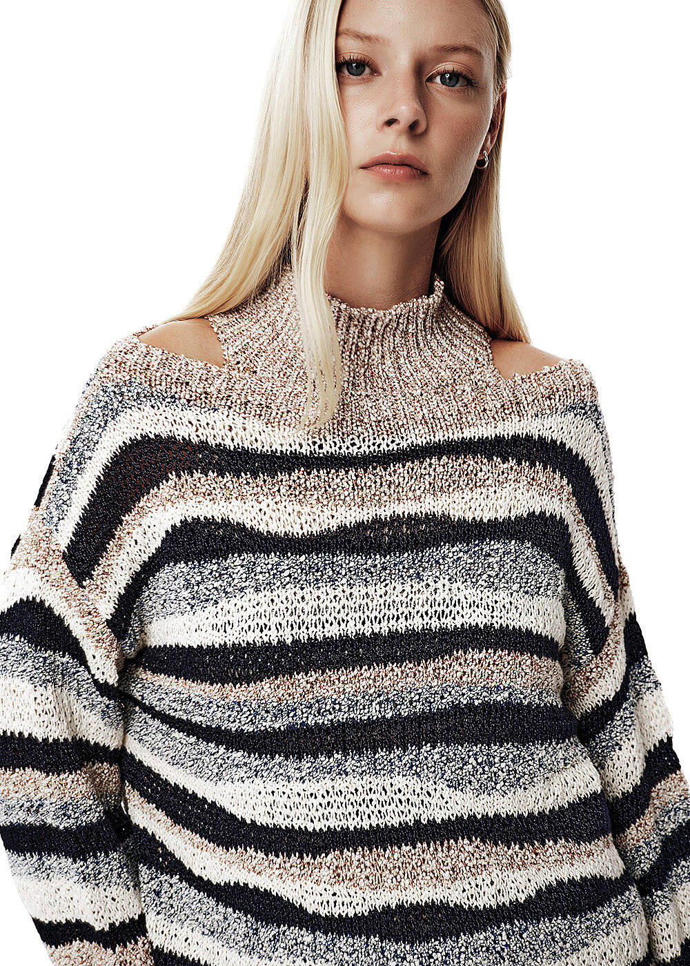 Boucle Knit Color Gradient Sweater - 2