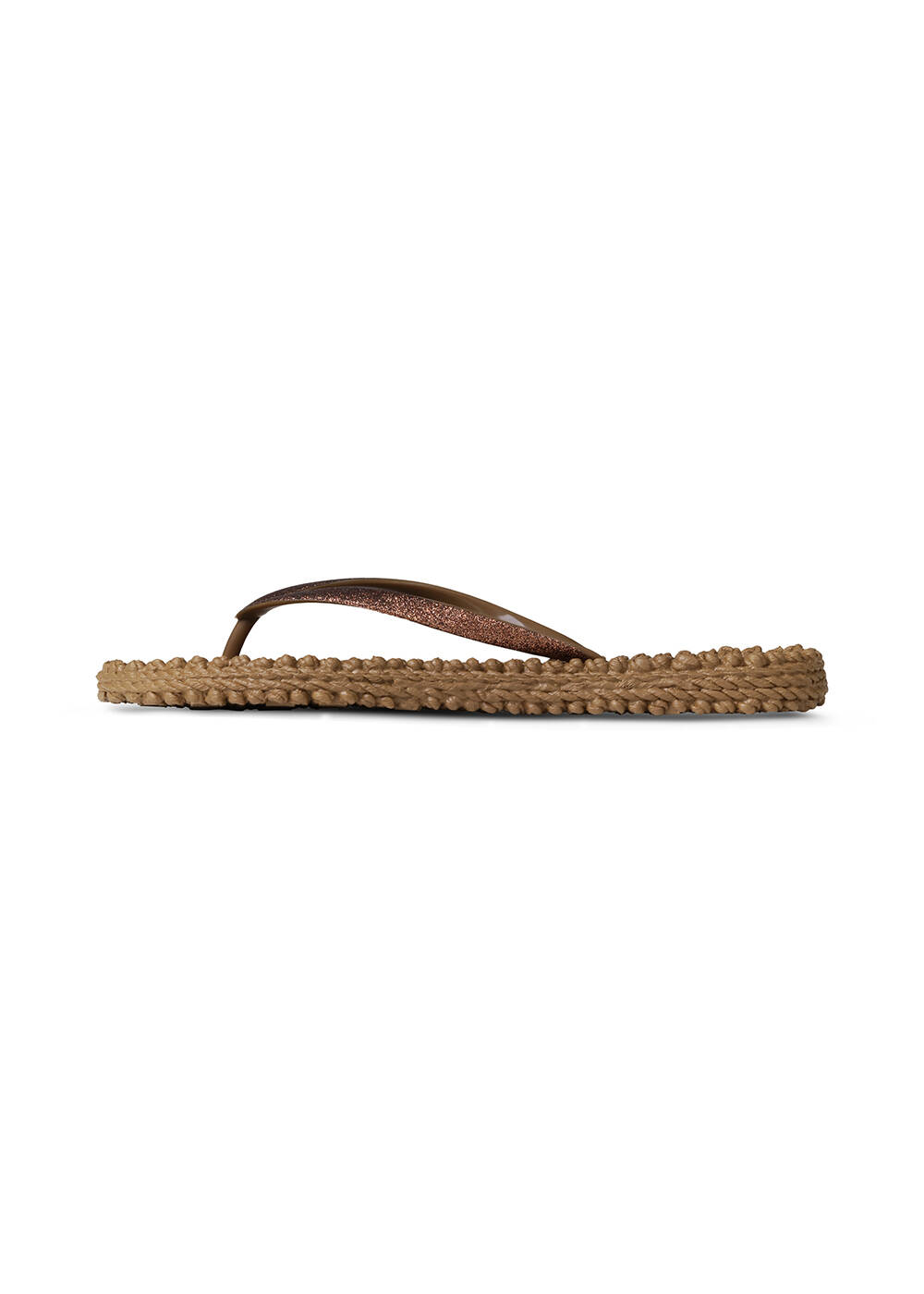 Brown Glitter Flip Flops | ILSE JACOBSEN - 1
