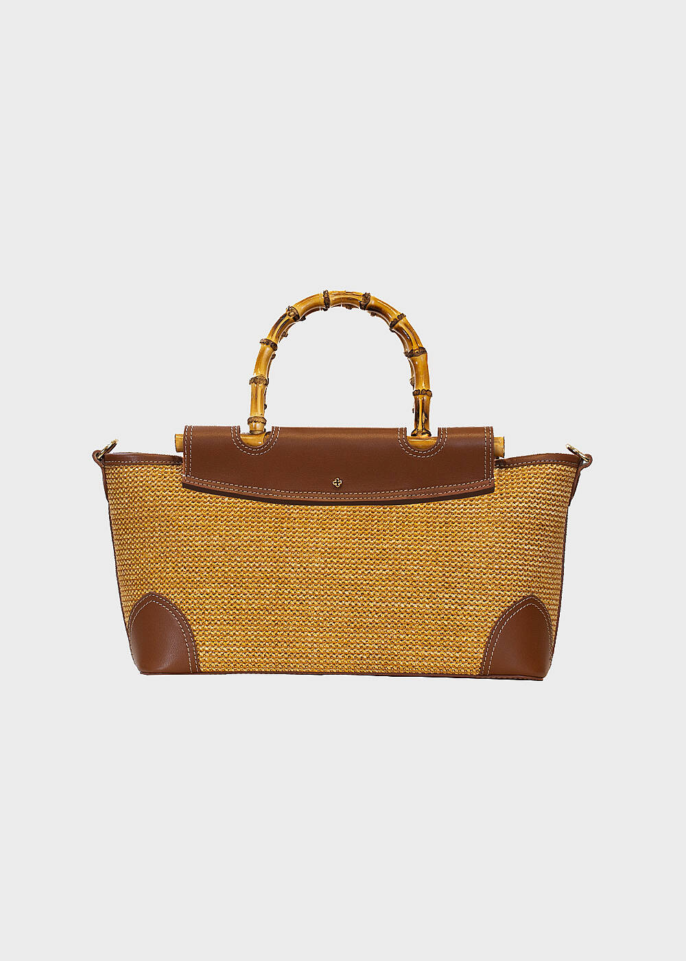 Brown Straw Shoulder Bag - Pherahs - 2