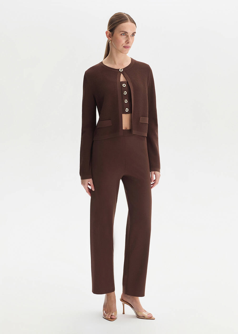 Cacao Regular Fıt Knıt Jacket - 2