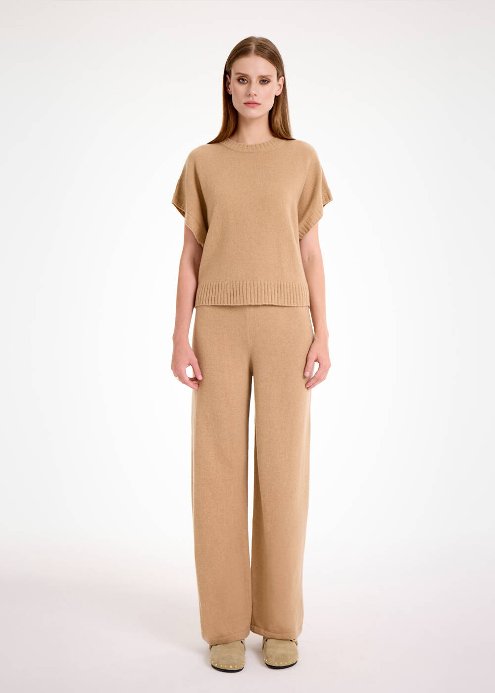 CAMEL CASHMERE KNIT TOP - 2