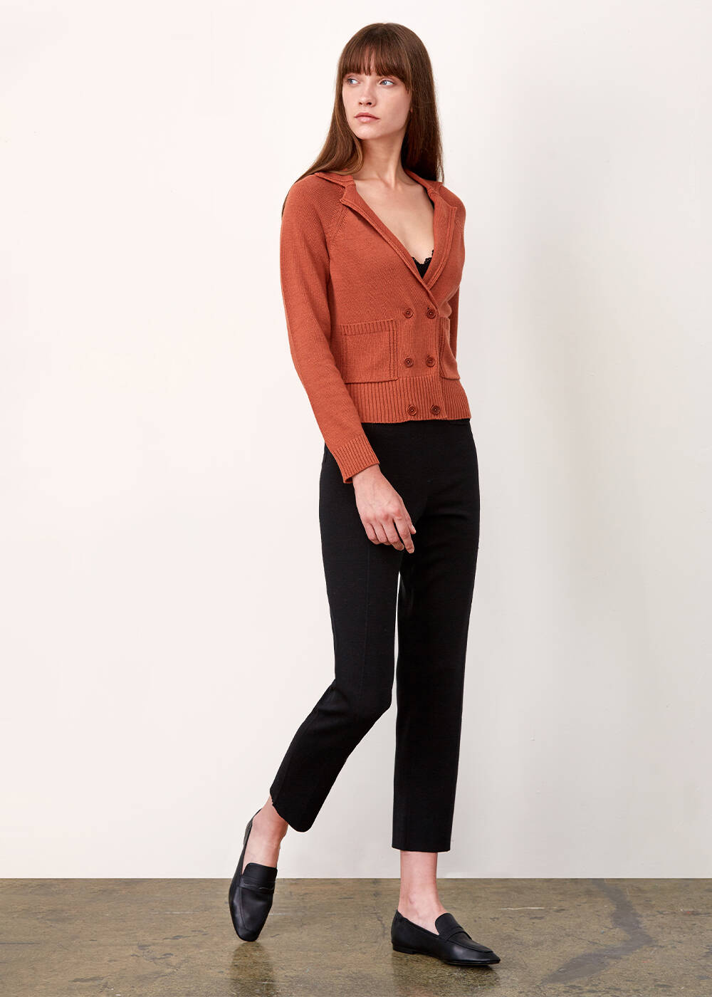 Cashmere Blend Cınnamon Wool Knıt Cardıgan - 2
