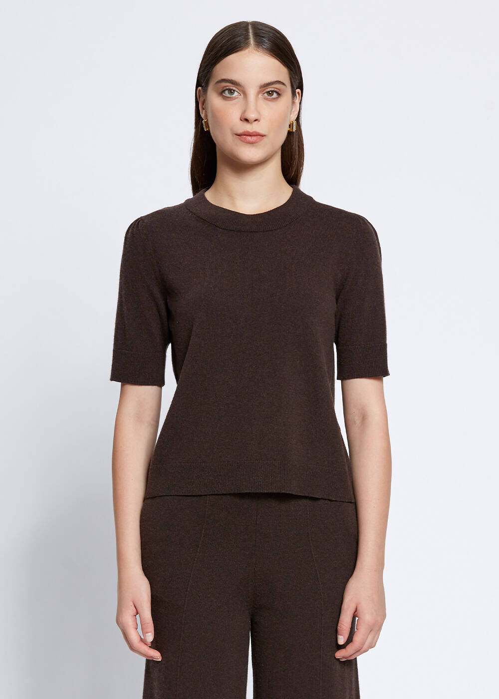 Cashmere Blend Ebony Knıt Top - 1