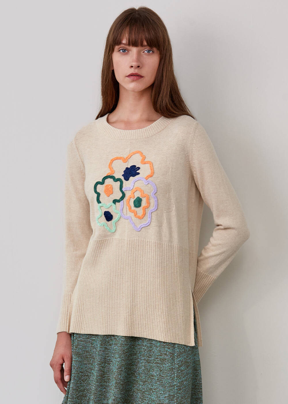 Cashmere Blend Embroıdered Knıt Sweater - 1