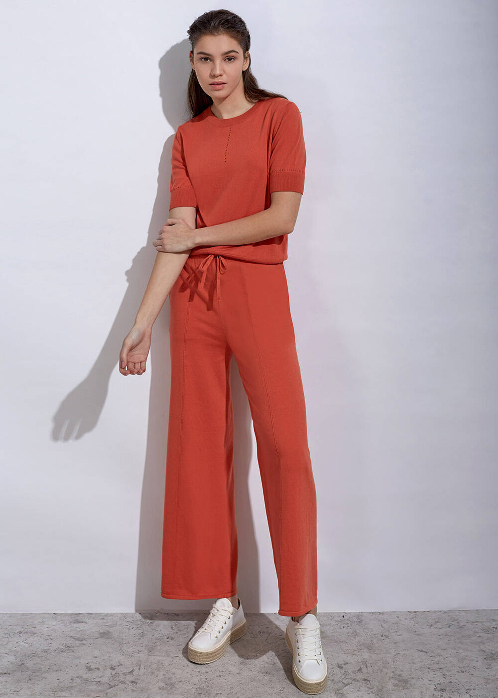 Cashmere Blend Mandarin Knit Top - 2