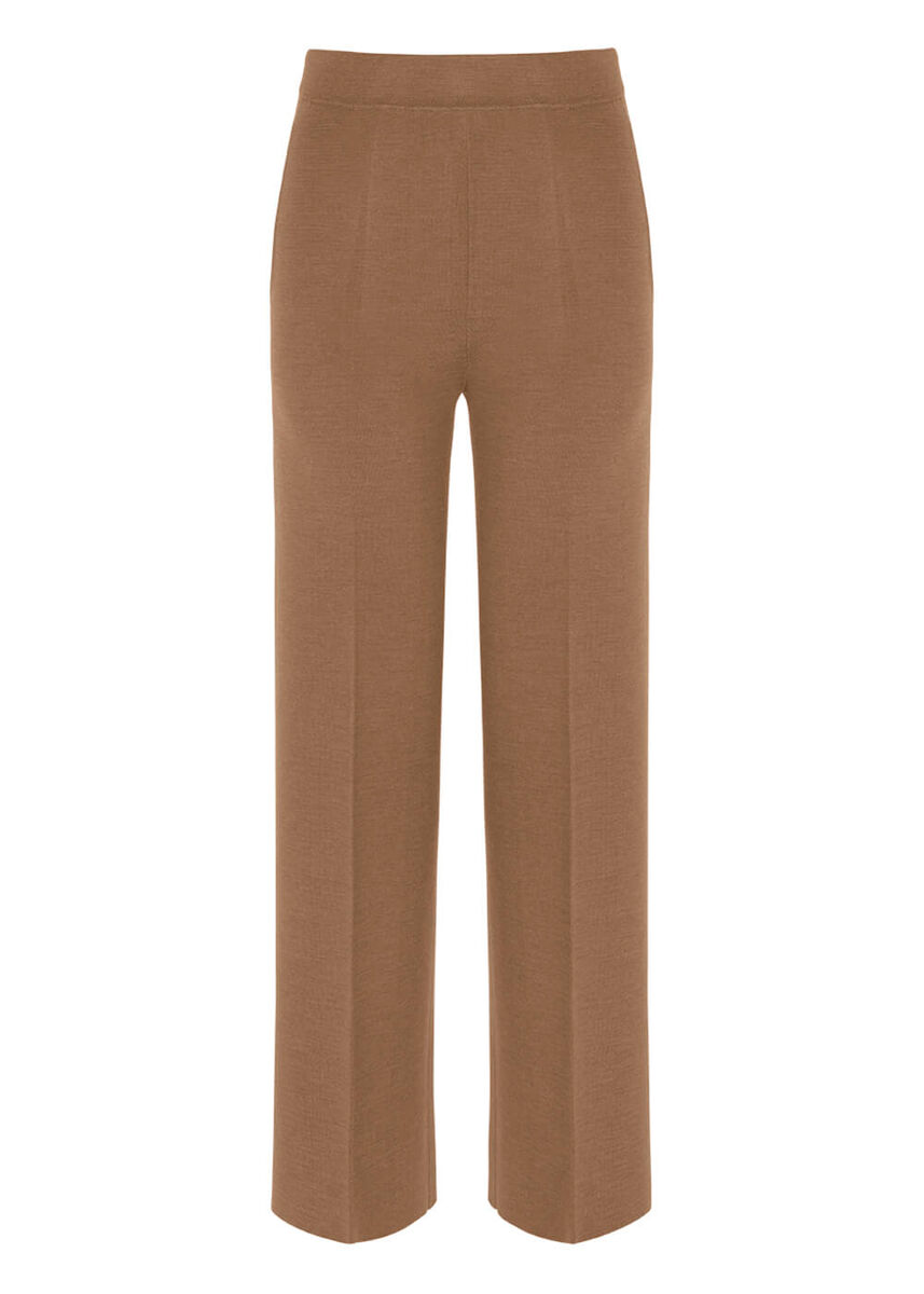 Cep Detaylı Camel Merino Yün Triko Pantolon · 6