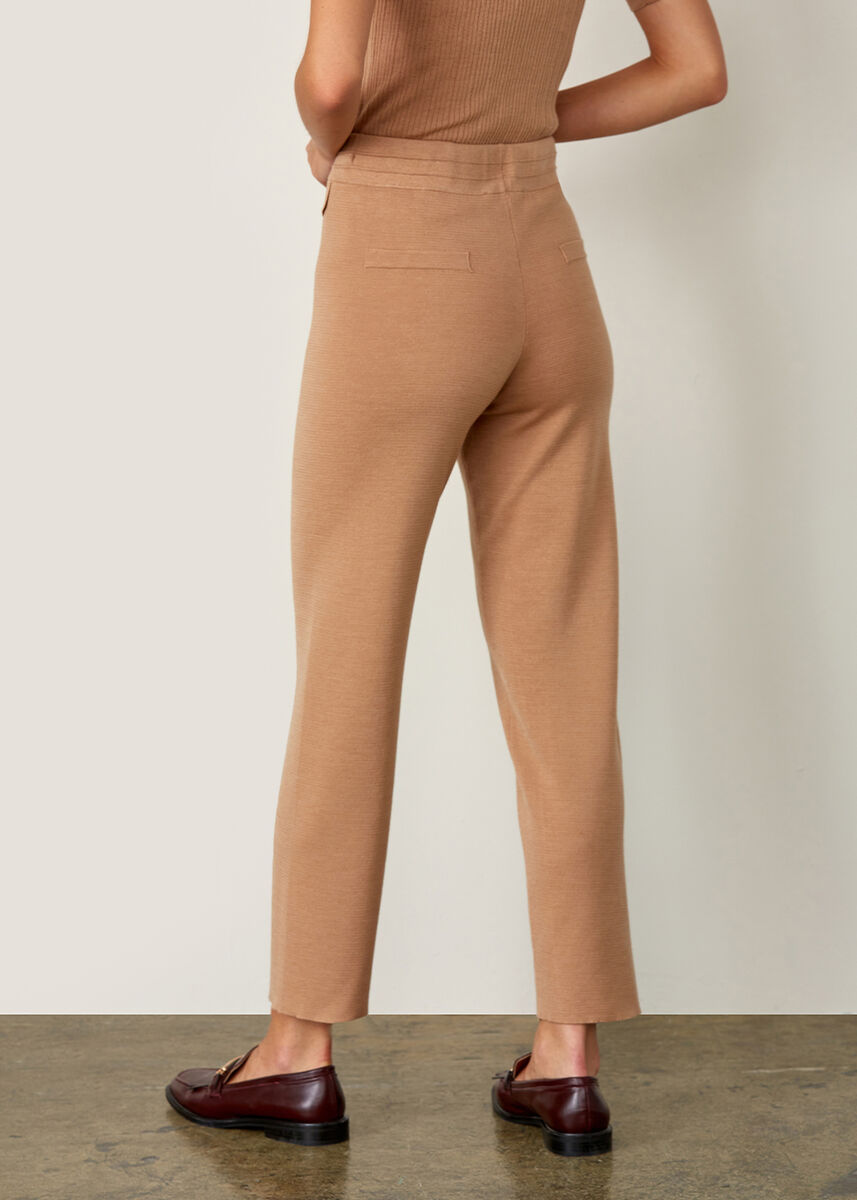 Cep Detaylı Merino Yün Camel Triko Pantolon · 3