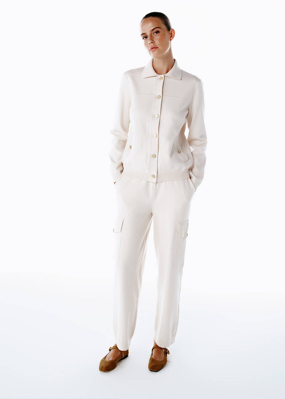 CLOUD KNIT CARGO PANTS - 1