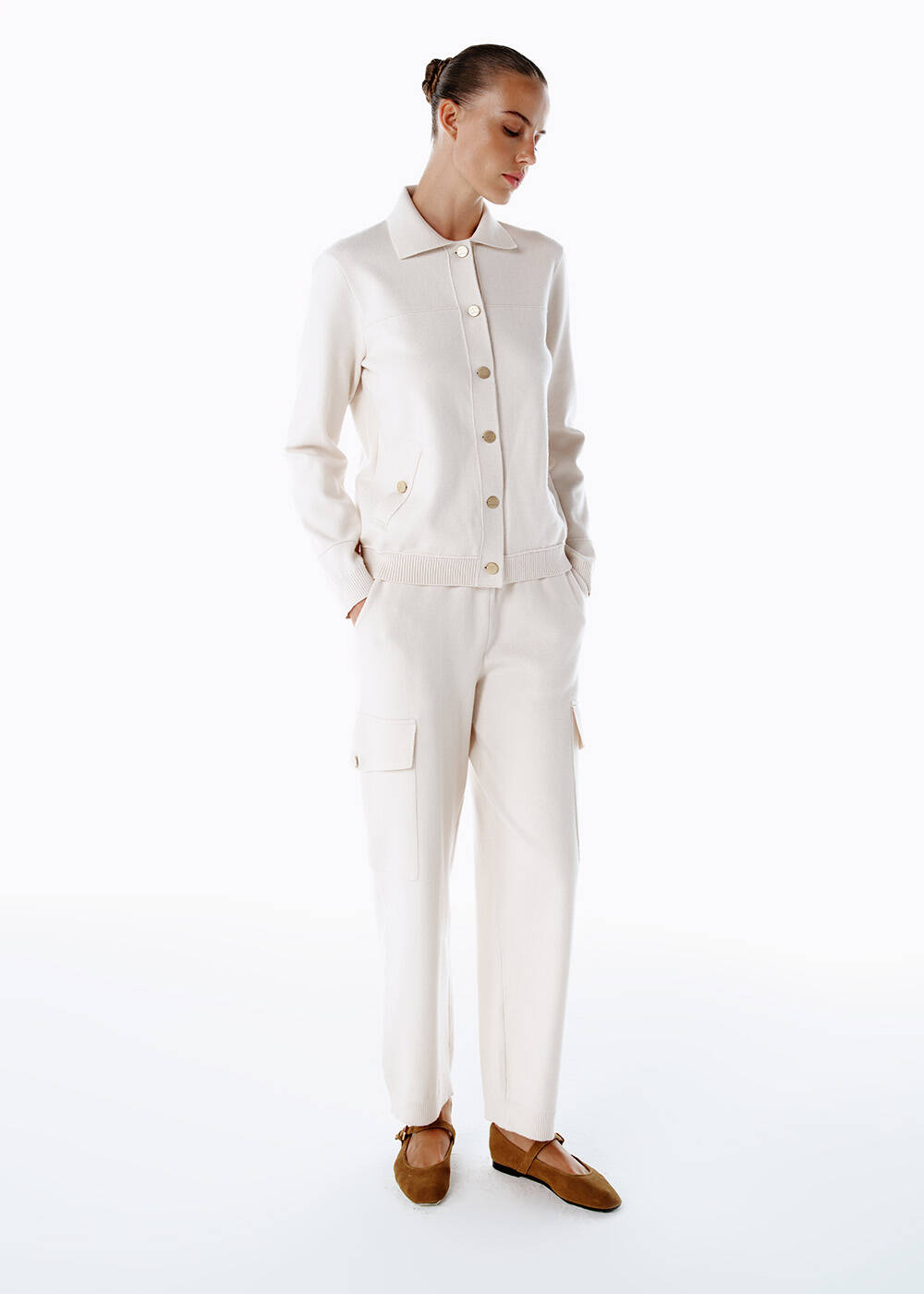 CLOUD KNIT CARGO PANTS - 2