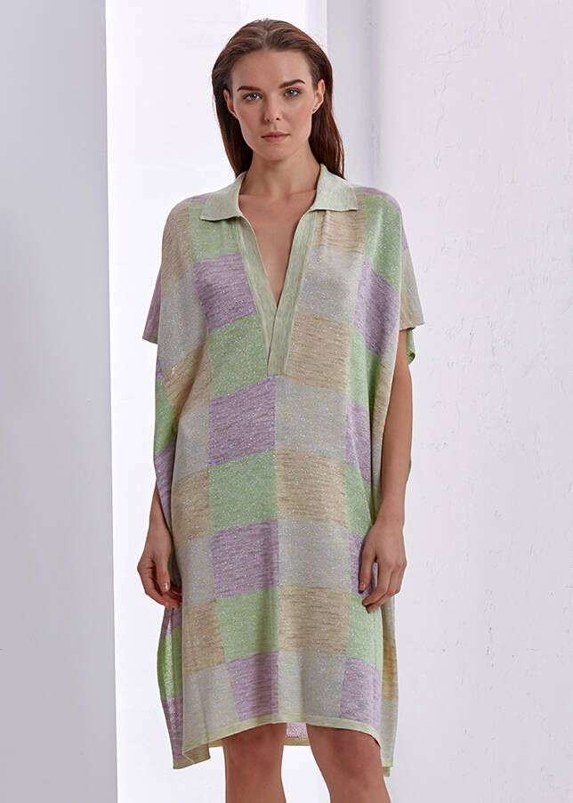 Çok Renkli Polo Yaka Tunik - 1