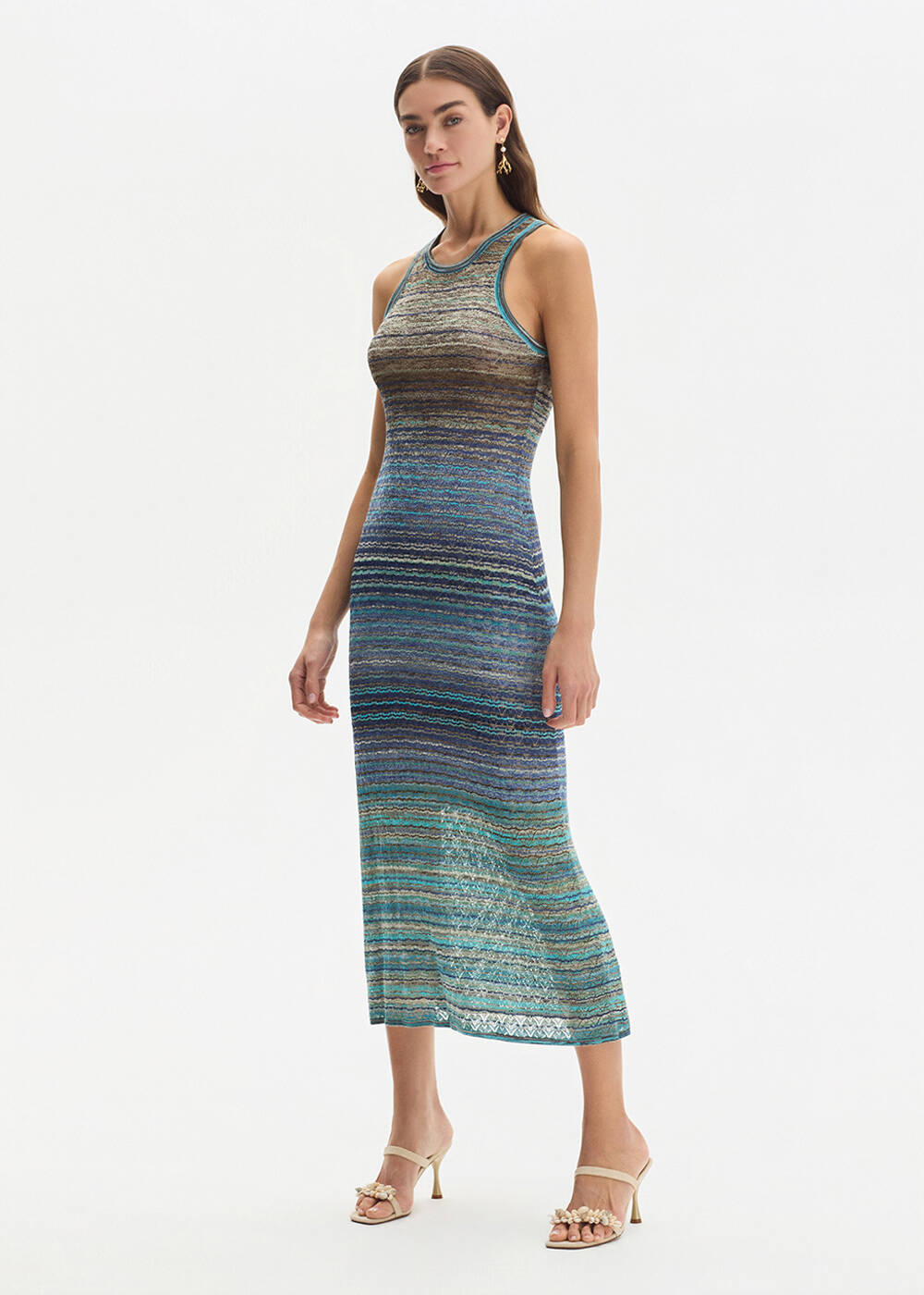 COLOR BLOCK FESTIVAL KNIT DRESS - 1