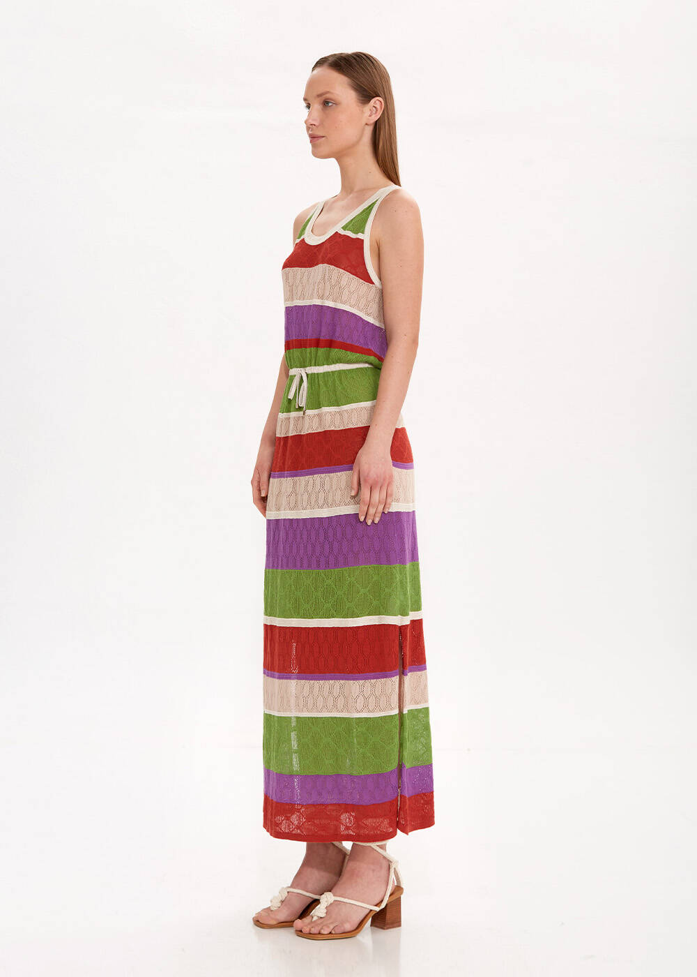 COLOR BLOCK KNIT DRESS - 2
