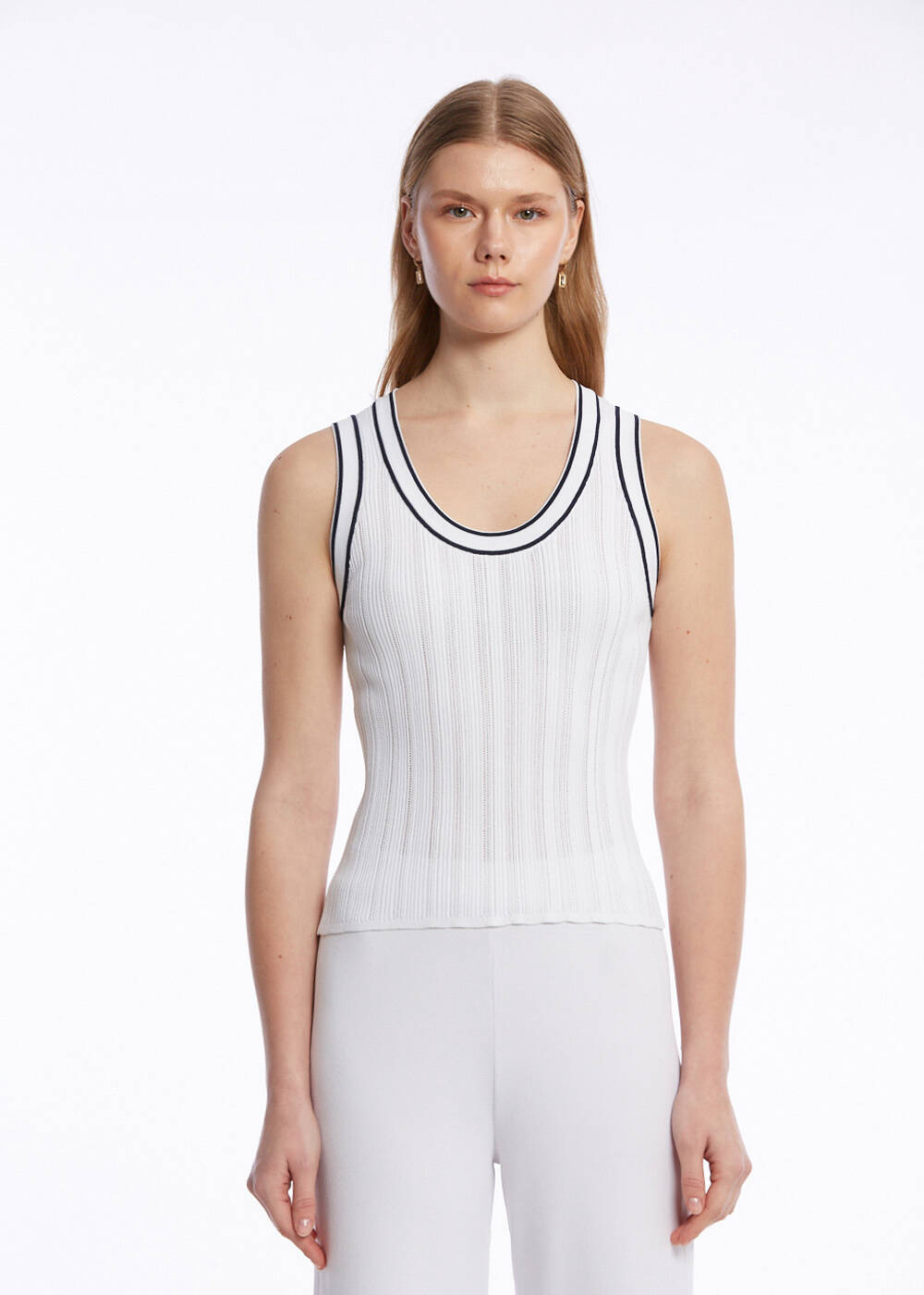 CLAIRE KNITTED TOP WOMEN WHITE
