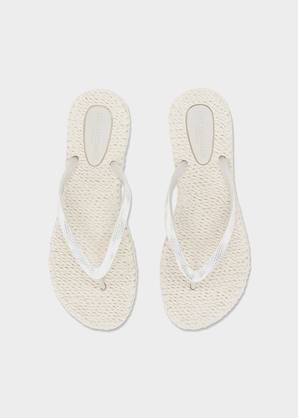 Cream Glitter Flip Flops | ILSE JACOBSEN - 2
