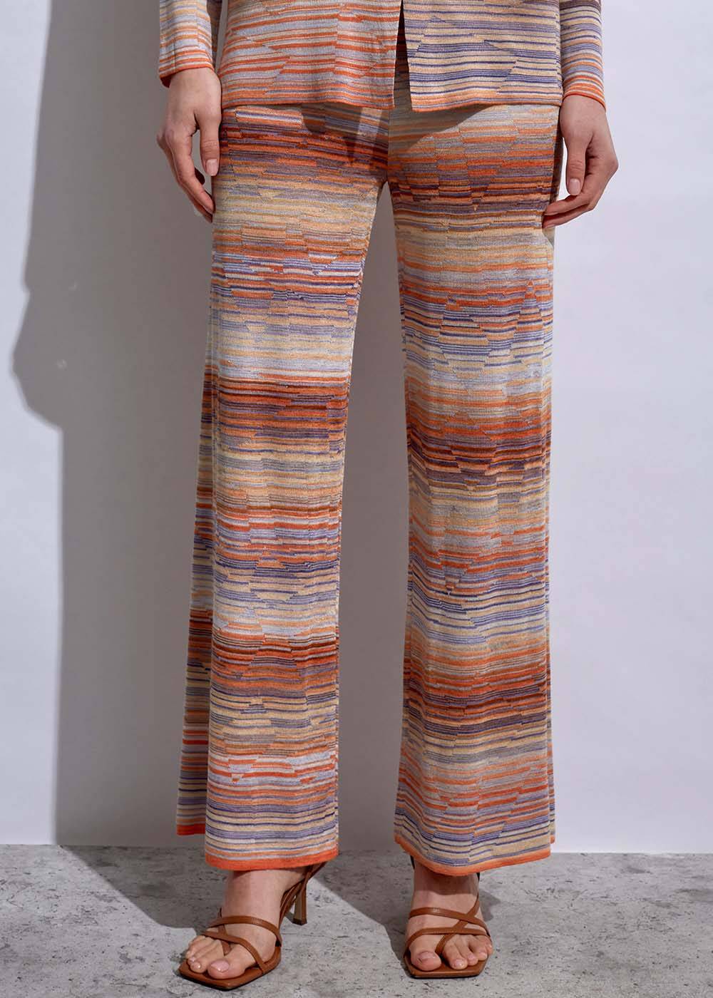 Degrade Patterned Lilac Knıt Pants - 2