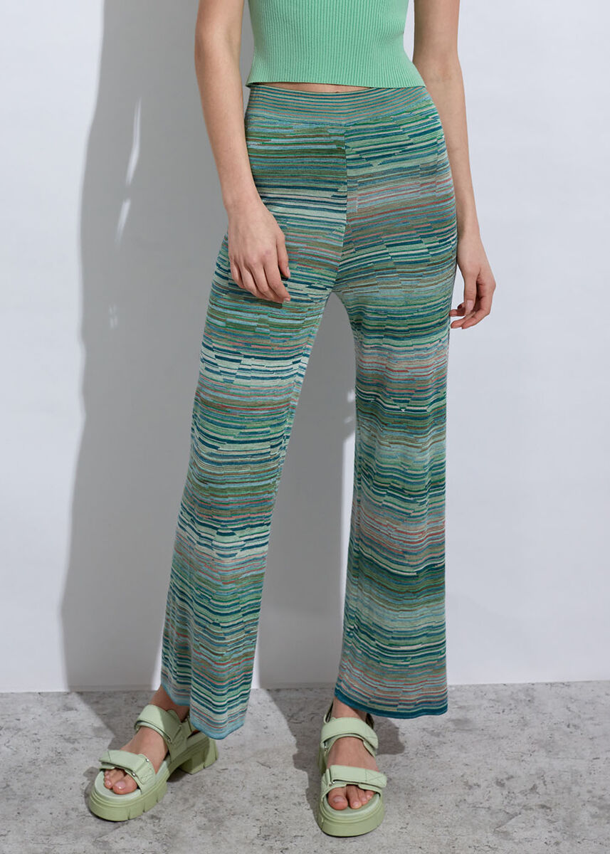 Degrade Patterned Verdıgrıs Knıt Pants - KNITSS