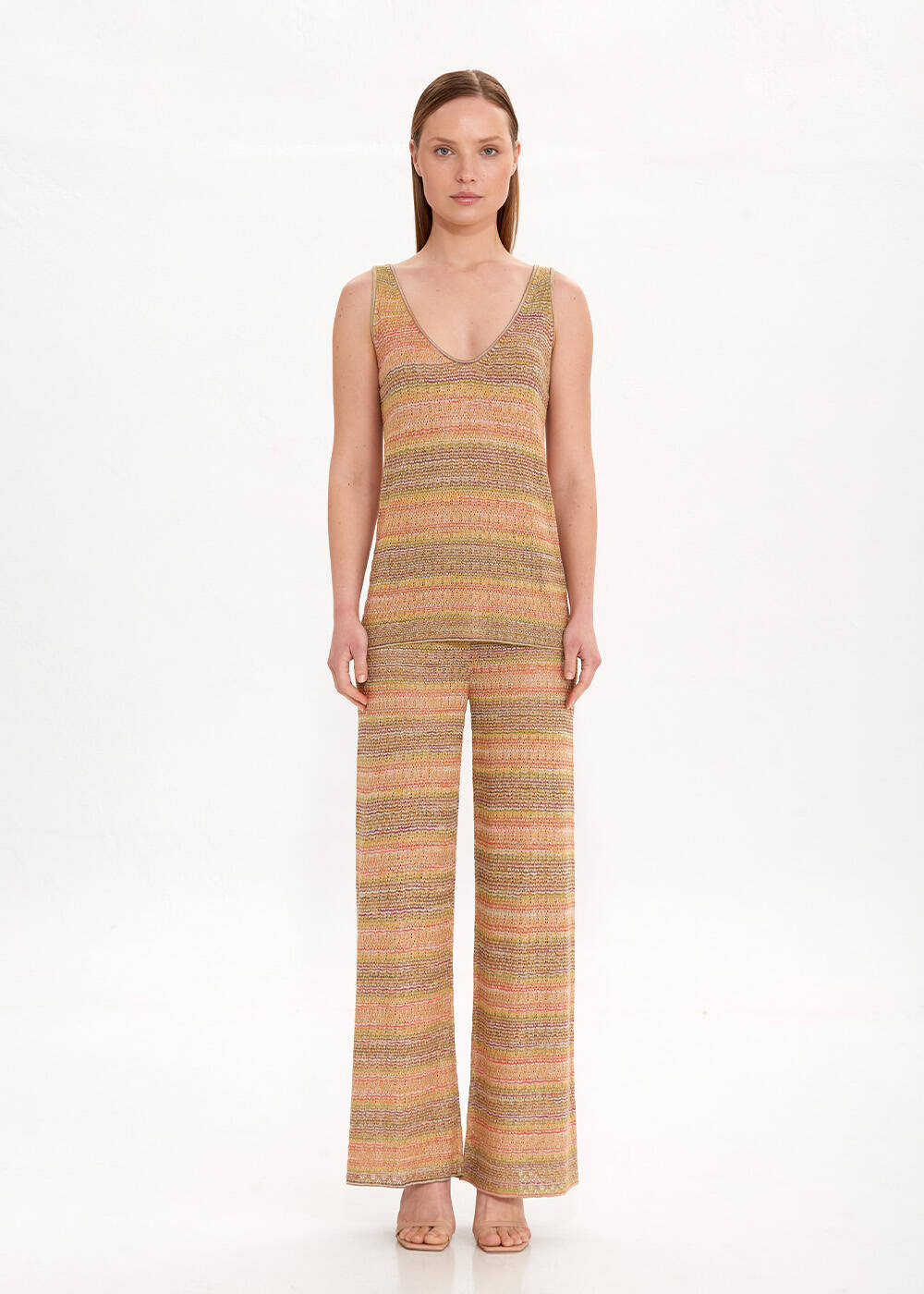 DEGRADE STRIPE BOHEMIAN KNIT TOP - 2