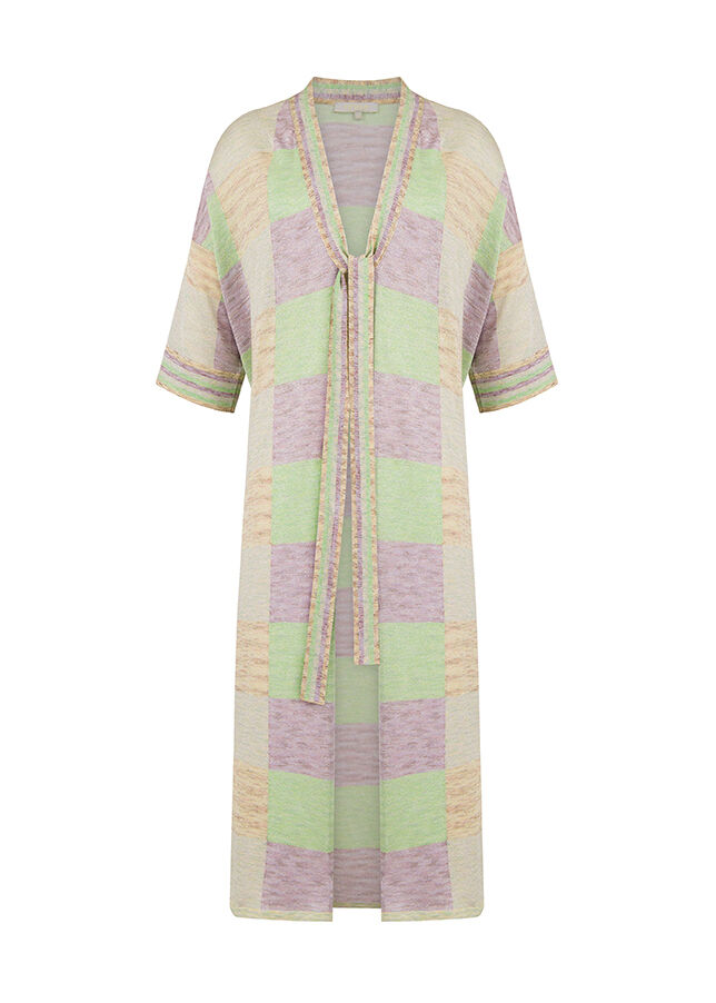 Desenli Bağcıklı Uzun Kimono · 6