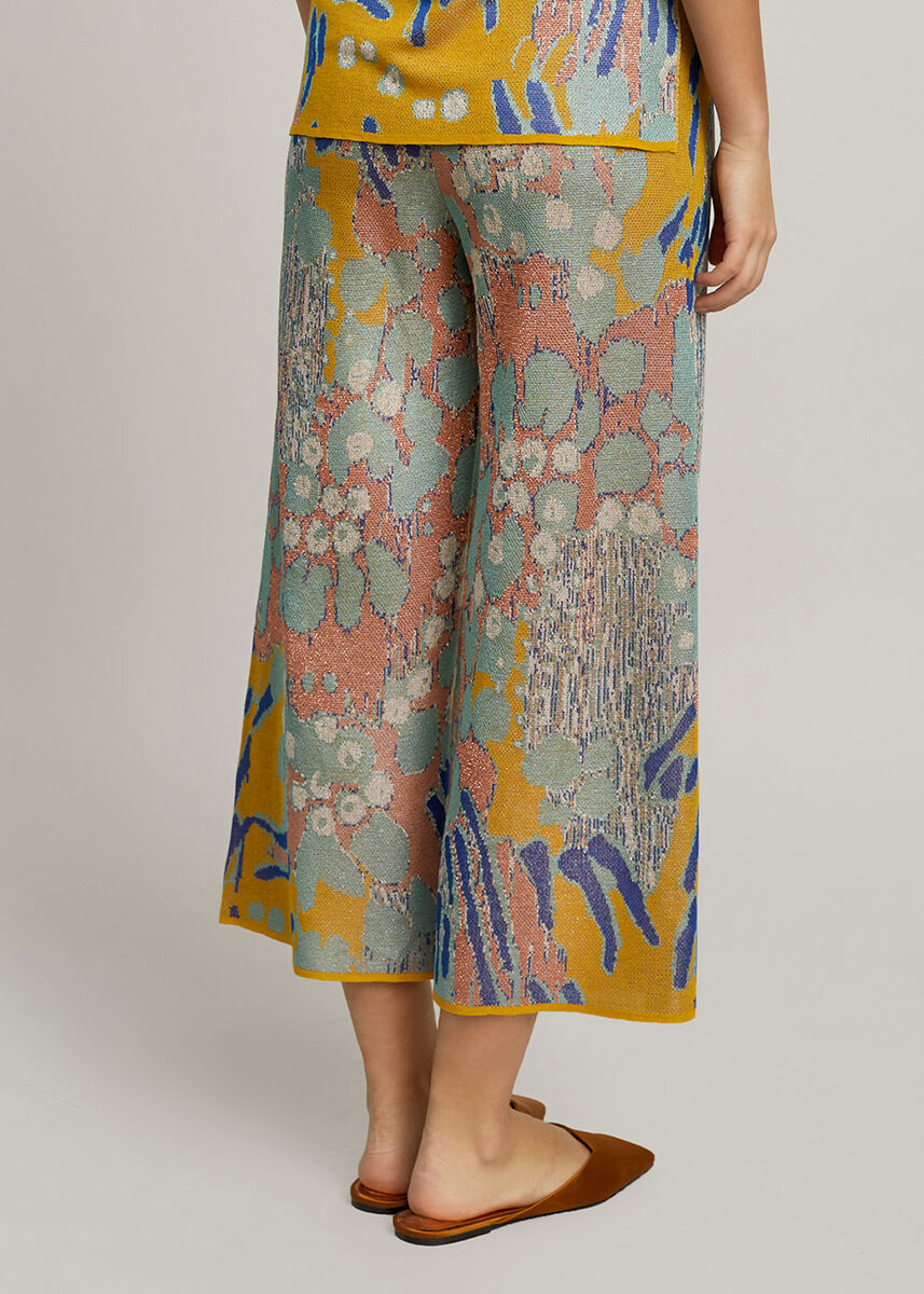 Desenli Crop Triko Pantolon · 3