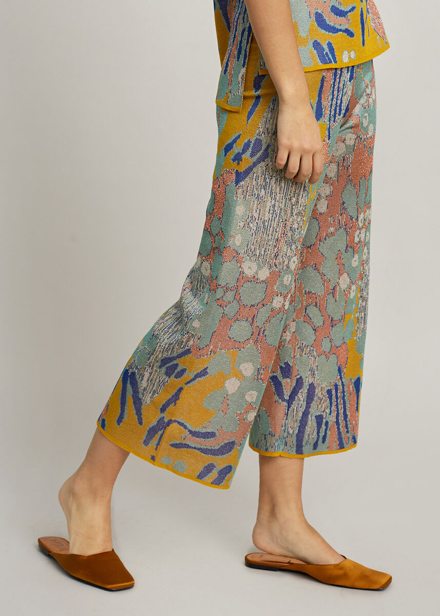 Desenli Crop Triko Pantolon · 4