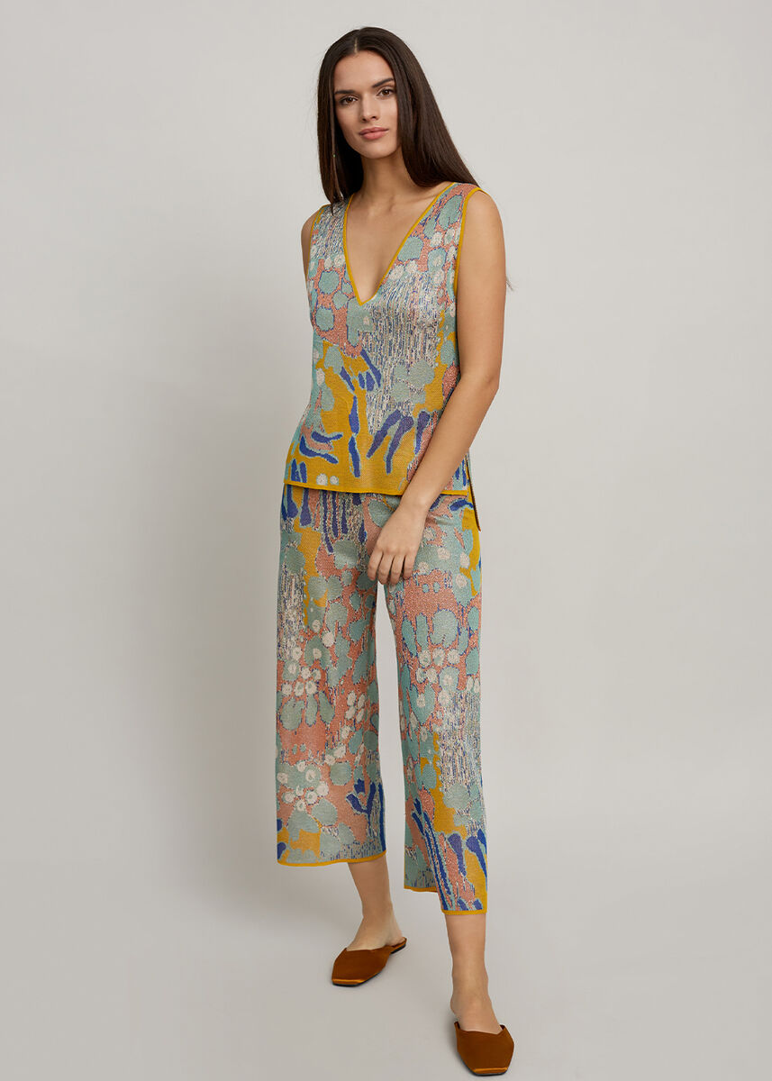 Desenli Crop Triko Pantolon · 5