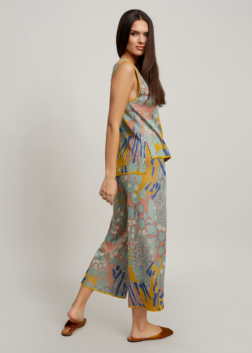 Desenli Crop Triko Pantolon · 6