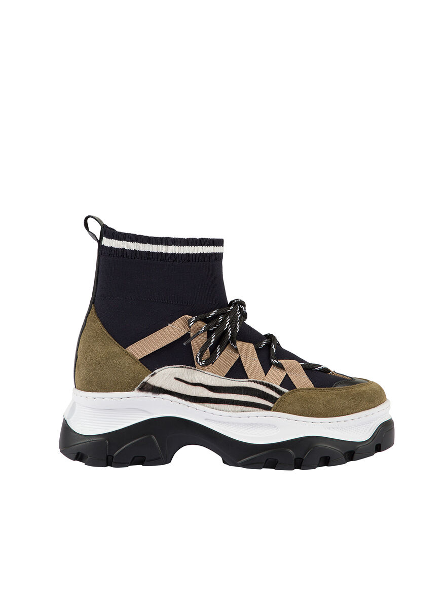 Desenli Haki Triko Sneakers · 4